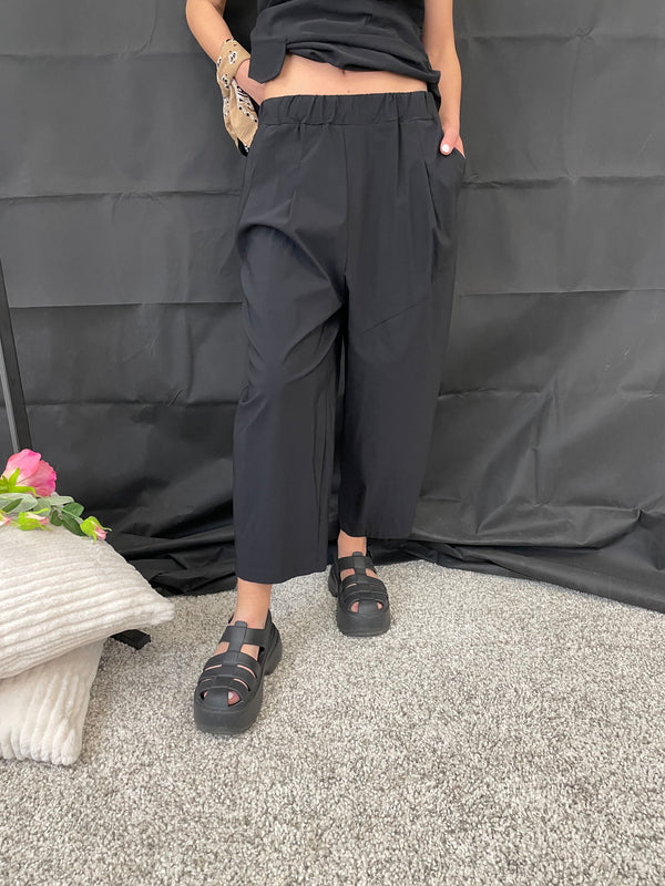 PANTALONE OVETTO BENGALINA NERO ALA1949
